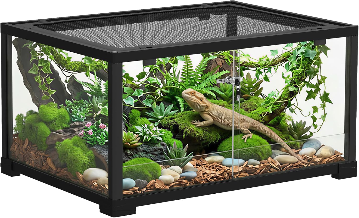 Produktbild: PawHut Glasterrarium 60×45×32 cm